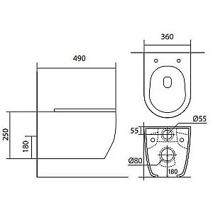 Унитаз подвесной Aquatek Европа AQ1106-00 белый, с крышкой микролифт, безободковый купить в интернет-магазине Sanbest