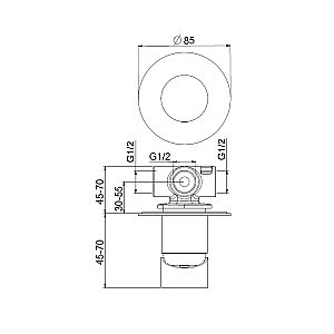 Смеситель для душа Webert One-B NB880101560 черный матовый купить в интернет-магазине сантехники Sanbest