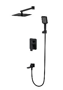 Душевая система встраиваемая WONZON & WOGHAND DIAMOND, Черный матовый (WW-88939011-MB) купить в интернет-магазине сантехники Sanbest