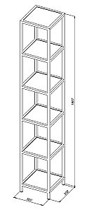 Стеллаж Allen Brau Liberty 30 1.33005.BB черный для ванной в интернет-магазине сантехники Sanbest