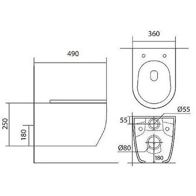 Унитаз подвесной Aquatek Европа AQ1106-00 белый, с крышкой микролифт, безободковый купить в интернет-магазине Sanbest