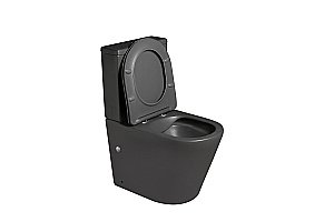 Унитаз напольный SantiLine SL-5014MG серый матовый, безободковый, с бачком, с крышкой микролифт купить в интернет-магазине Sanbest
