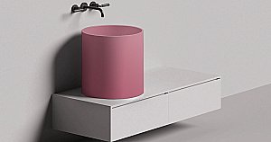 Раковина накладная Salini ARMONIA 04 130118GF 46 из искусственного камня S-Sense, глянцевая, цвет по RAL полностью купить в интернет-магазине Sanbest