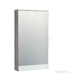 Зеркальный шкаф Акватон Эмма 46 белый/светлое дерево купить в интернет-магазине сантехники Sanbest