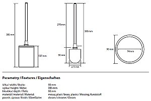 Ёршик напольный Bemeta Omega 104913092 купить в интернет-магазине сантехники Sanbest