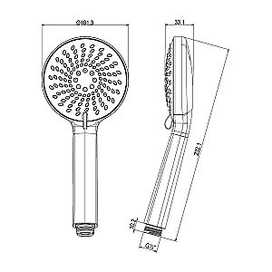 Душевая лейка Lemark LM8150C хром купить в интернет-магазине сантехники Sanbest