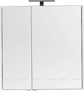 Зеркальный шкаф Aquanet Августа 90 белый купить в интернет-магазине сантехники Sanbest
