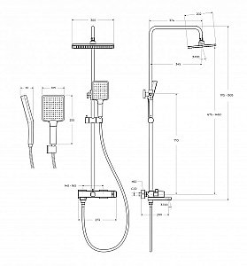 Душевая система BelBagno ARDENTE-VSCM-CRM хром купить в интернет-магазине сантехники Sanbest