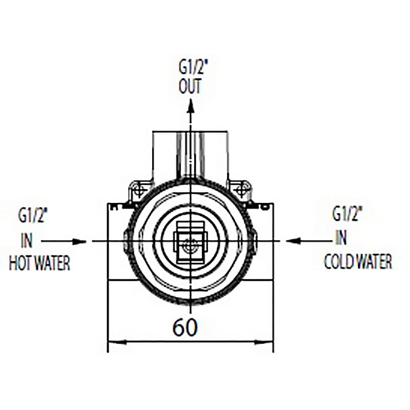 Внутренняя часть смесителя Bossini Z00007 купить в интернет-магазине сантехники Sanbest