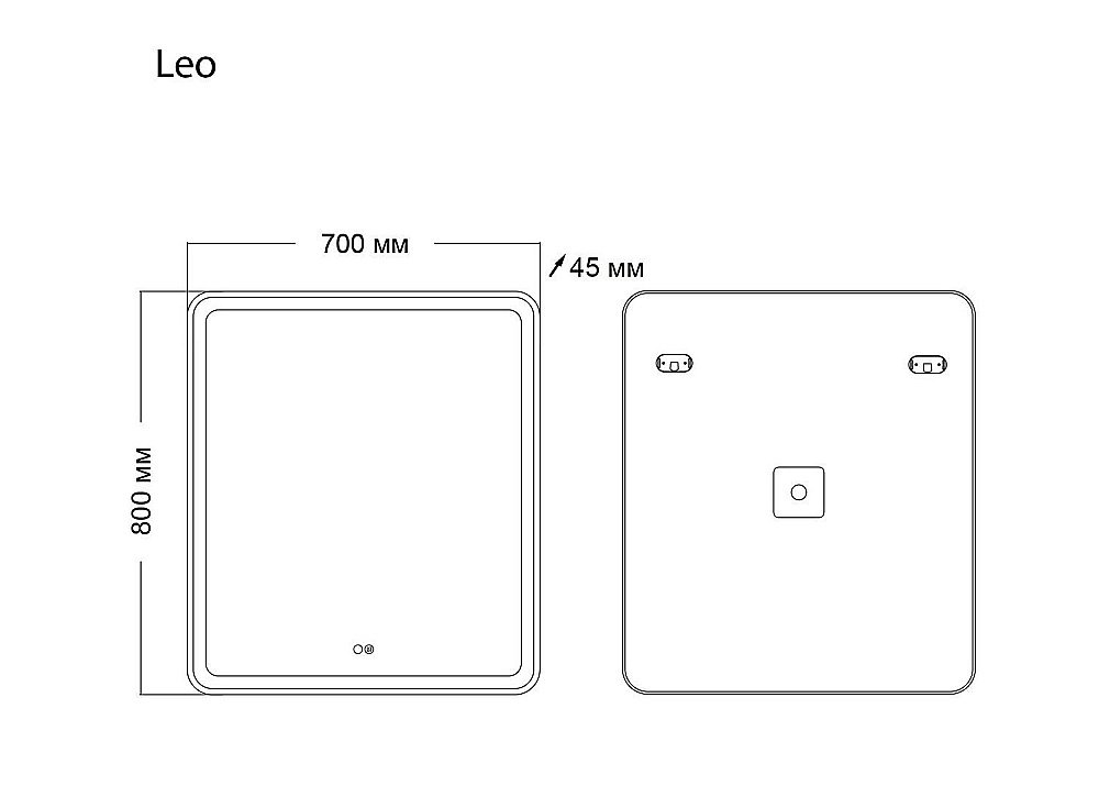 Зеркало GROSSMAN Leo 167080 70x80 в ванную от интернет-магазине сантехники Sanbest