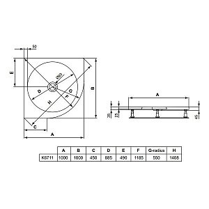 Душевой поддон Ideal Standard Tonic K671101 100x100 купить в интернет-магазине Sanbest