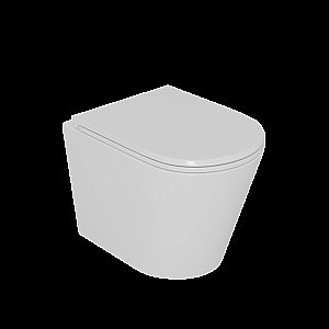 Унитаз подвесной D&K Venice DT1026016 белый, безободковый, с крышкой микролифт купить в интернет-магазине Sanbest
