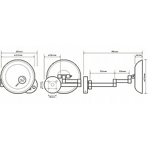 Зеркало косметическое Bemeta 116101802 хром купить в интернет-магазине сантехники Sanbest