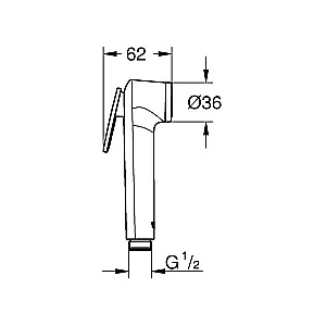 Гигиенический душ со смесителем Grohe BauEdge 129188 хром купить в интернет-магазине сантехники Sanbest
