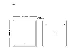 Зеркало GROSSMAN Leo 167080 70x80 в ванную от интернет-магазине сантехники Sanbest