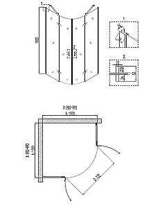 Душевой уголок Niagara Nova 6816 100х100 прозрачный, распашные двери купить в интернет-магазине Sanbest