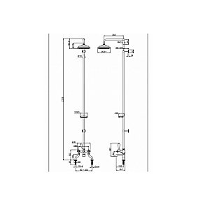 Душевая система Burlington Anglesey H185-AN BLA купить в интернет-магазине сантехники Sanbest