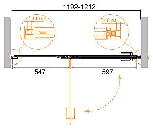 Душевая дверь Cezares BELLAGIO-B-12-120-C-BORO купить в интернет-магазине Sanbest