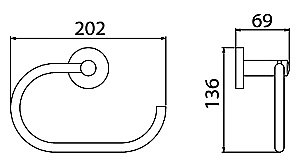 Полотенцедержатель Timo SAONA 13050/17 золото матовое купить в интернет-магазине сантехники Sanbest