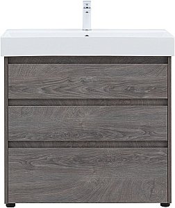 Тумба с раковиной Aquanet Nova Lite 302476 85 дуб рошелье для ванной в интернет-магазине Sanbest