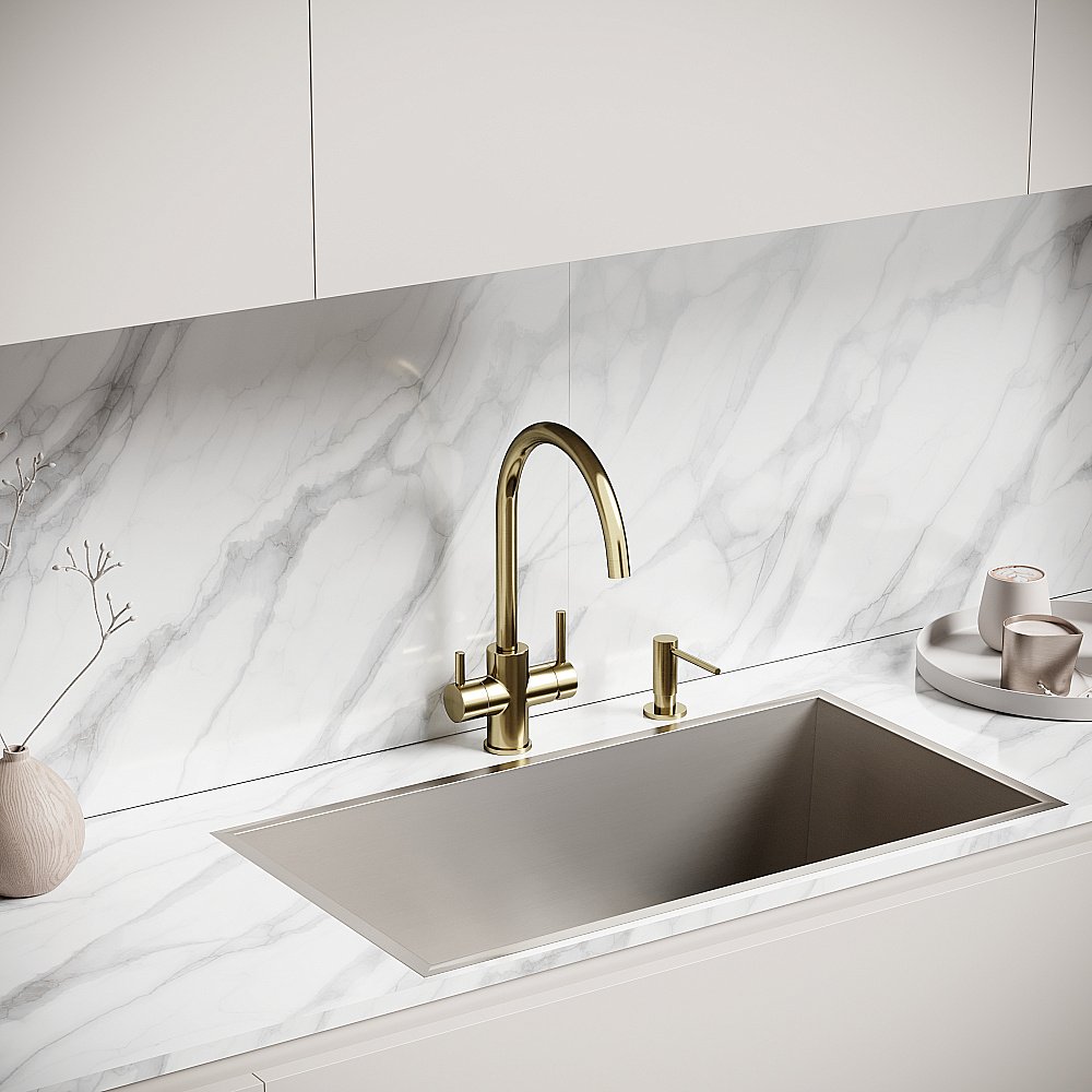 Смеситель для кухни Sancos Taper SC4012BG брашированное золото купить в интернет-магазине сантехники Sanbest