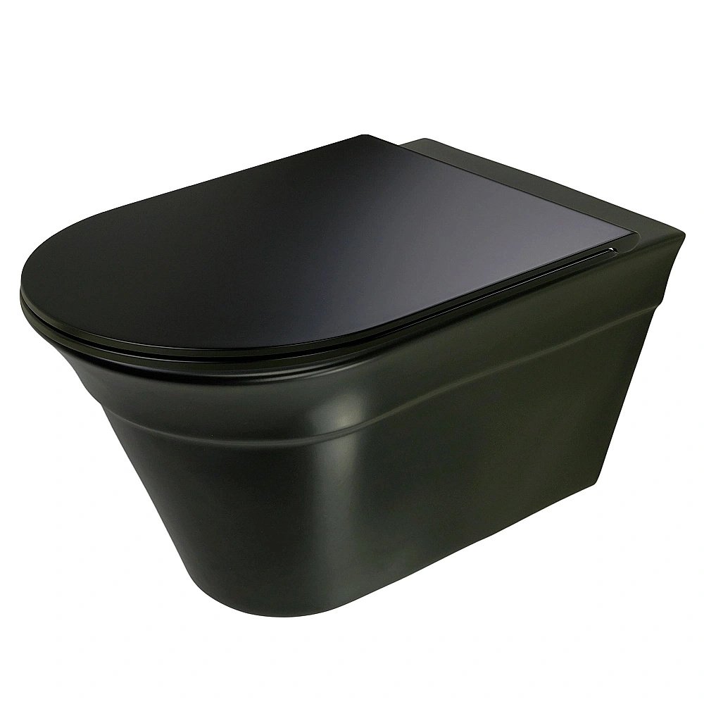 Унитаз подвесной Migliore MONACO 32063, черный матовый, безободковый купить в интернет-магазине Sanbest