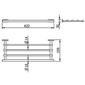 Полка для полотенец Langberger Alster 10903B купить в интернет-магазине сантехники Sanbest
