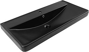 Тумба с раковиной Aquanet Вега 100 344125+329251 белая глянцевая для ванной в интернет-магазине Sanbest