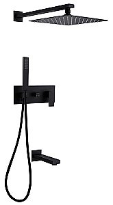 Душевая система ABBER Daheim AF8217B черная матовая купить в интернет-магазине сантехники Sanbest