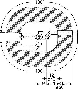 Слив-перелив для ванны Geberit 150.520.21.6 хром купить в интернет-магазине сантехники Sanbest