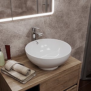 Раковина D&K Berlin 40 DT1390516 белая купить в интернет-магазине Sanbest