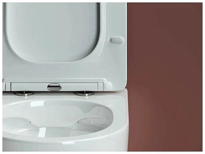 Унитаз подвесной Ceramica Nova Forma CN3009_1001B_1000 безободковый, с крышкой микролифт, с инсталляцией и черной матовой кнопкой купить в интернет-магазине Sanbest