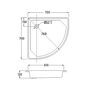 Душевой поддон BLB Europa 70х70 купить в интернет-магазине Sanbest