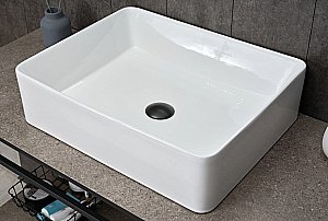 Раковина накладная Gid Geometrico 52 N9104 51236 белая купить в интернет-магазине Sanbest