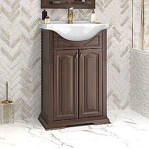 Тумба с раковиной Опадирис РИСПЕКТО 55см орех антикварный для ванной в интернет-магазине Sanbest