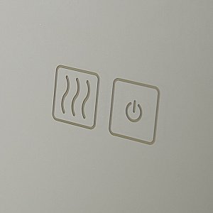 Зеркало с LED подстветкой Cezares CADRO CZR-SPC-LED-TCH-WARM 90x90 черный в ванную от интернет-магазине сантехники Sanbest