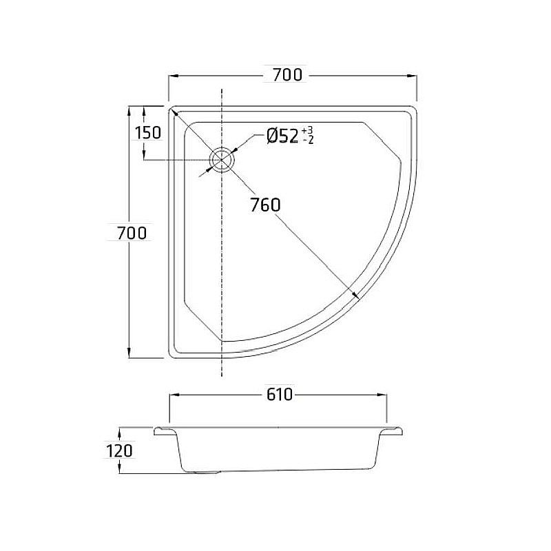 Душевой поддон BLB Europa 70х70 купить в интернет-магазине Sanbest