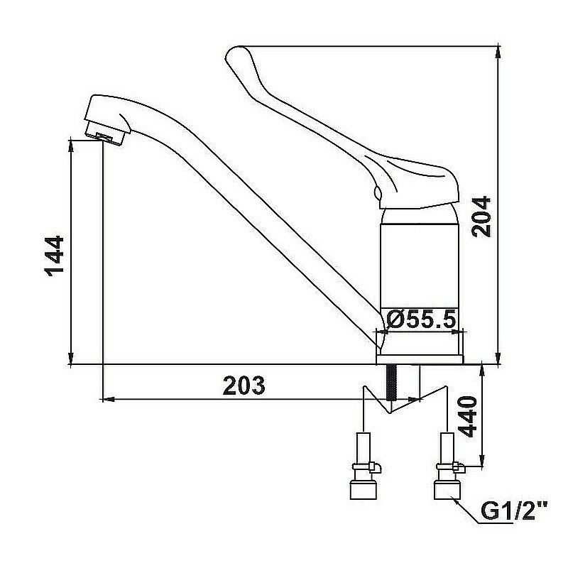 Смеситель для кухни Kaiser City 21033 купить в интернет-магазине сантехники Sanbest