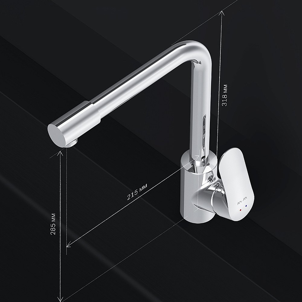 Смеситель для кухни AM.PM Like F8005700 купить в интернет-магазине сантехники Sanbest