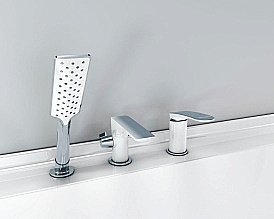 Смеситель для ванны Радомир Эдельвейс 1-27-0-0-0-626 белый/хром купить в интернет-магазине сантехники Sanbest