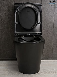 Унитаз-компакт Gid Tn2189Bm черный матовый, безободковый, с крышкой микролифт, с бачком купить в интернет-магазине Sanbest