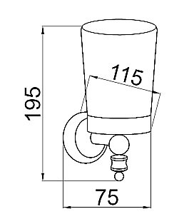 Стакан для зубных щеток Boheme Palazzo Bianco 10104 купить в интернет-магазине сантехники Sanbest