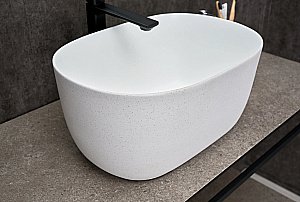 Раковина накладная Gid Creativo 45 N9302wg 51220 белая матовая, белый графит купить в интернет-магазине Sanbest