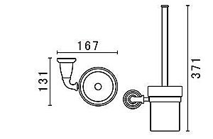 Щетка для унитаза Art&Max Bianchi AM-3681AW-Do золото купить в интернет-магазине сантехники Sanbest