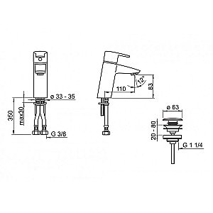 Смеситель для раковины Oras Cubista 2804 купить в интернет-магазине сантехники Sanbest