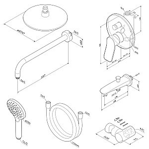Душевая система AM.PM X-Joy FB85A10010 купить в интернет-магазине сантехники Sanbest