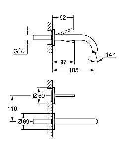 Смеситель для раковины Grohe Atrio New Joystick 19287003 хром купить в интернет-магазине сантехники Sanbest