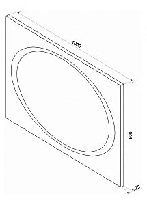 Зеркало Misty Стайл X1 100x80 в ванную от интернет-магазине сантехники Sanbest