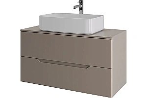 Тумба с раковиной Orange Line 100 Li-100TuLMDF+B07-600W латте/белый для ванной в интернет-магазине Sanbest