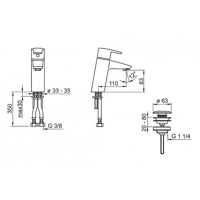 Смеситель для раковины Oras Cubista 2804 купить в интернет-магазине сантехники Sanbest